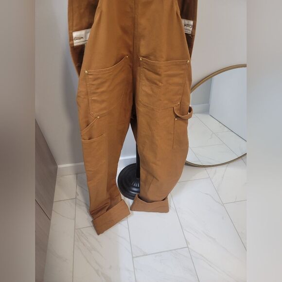 Carhartt RO1-M Duck Bib Men's Overalls Relaxed Fit Unlined (32*34) Brown - Picture 7 of 9
